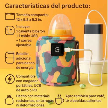 Calentador Portátil de Teteros con Carga - USB